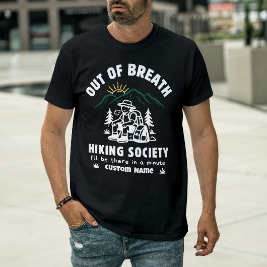 Out of Breath Hiking Society Funny Mountain Retro Tシャツ