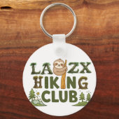 Out Of Breath Hiking Society Funny Sloth Hiker キーホルダー (正面)