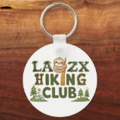 Out Of Breath Hiking Society Funny Sloth Hiker キーホルダー (正面)