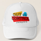 Out of Control – Bold Typography Statement Design キャップ (正面)