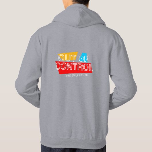 Out of Control – Bold Typography Statement Design パーカ (裏面)