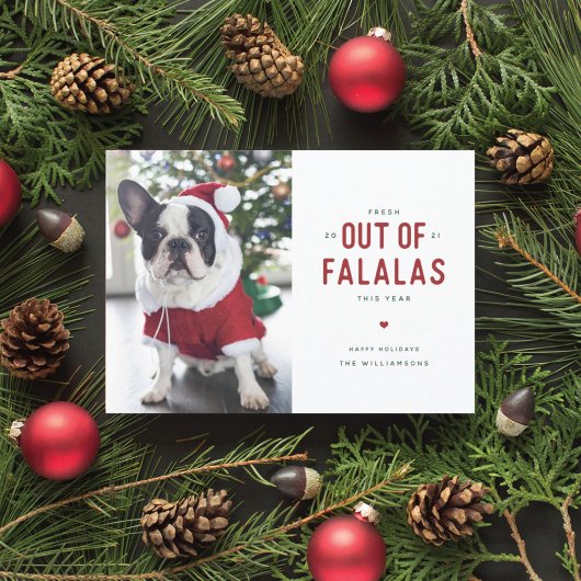 Out of Falalasおもしろい犬クリスマスカード シーズンカード