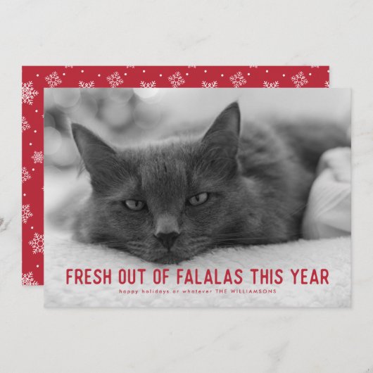 Out of Falalas皮肉なおもしろいホリデーカード シーズンカード (正面/裏面)
