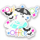 Out Of Office Relaxing Skeleton   シール (正面)