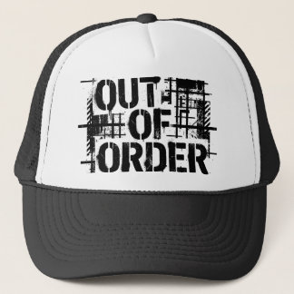 Out of Order ブルータリスト インダストリアル タイポグラフィー スウェット キャップ