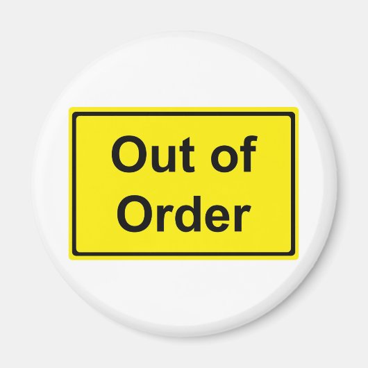 Out of Order. マグネット (正面)