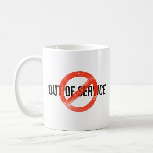 Out Of Service | Bold Graphic Classic Coffee Mug コーヒーマグカップ (左)