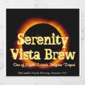 Out of Sight 太陽の Eclipse Beerボトルラベル ビールラベル (シングルラベル)