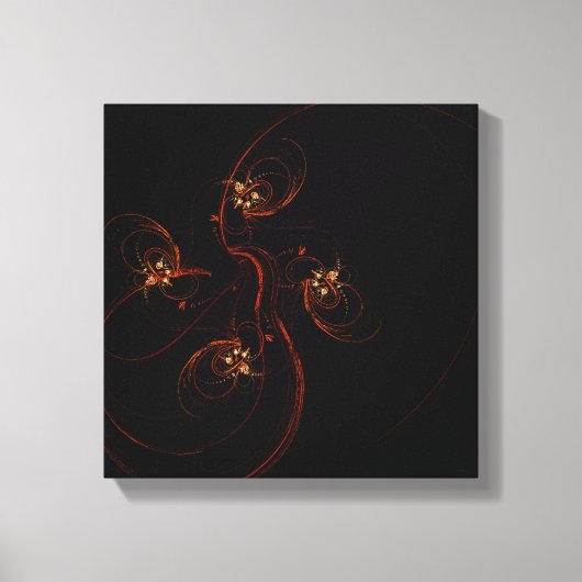 Out of the Dark抽象芸術アートブラック&ホワイト キャンバスプリント (正面)