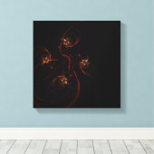 Out of the Dark抽象芸術アートブラック&ホワイト キャンバスプリント (インサイチュ (ウッドフロア))