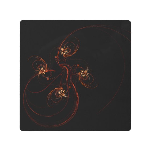 Out of the Dark抽象芸術メタルウォールアート メタルプリント (正面)