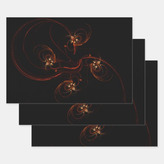 Out of the Dark抽象芸術 ラッピングペーパーシート (セット)