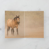 Out of the Dust Wild Horse Greeting Card カード (内部)