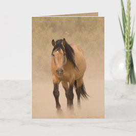 Out of the Dust Wild Horse Greeting Card カード