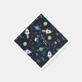 Out of This World宇宙パターン スタンダードカクテルナプキン (角)