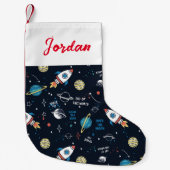 Out of This World宇宙パターン スモールクリスマスストッキング (正面)