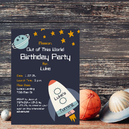 Out of This World宇宙誕生日パーティーへの招待 招待状
