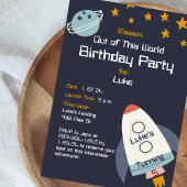 Out of This World宇宙誕生日パーティーへの招待 招待状