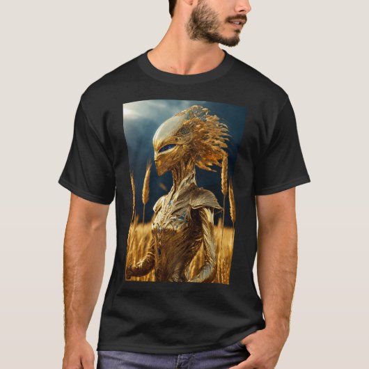 「Out of This World:エイリアンプリントTシャツ」 Tシャツ (正面)