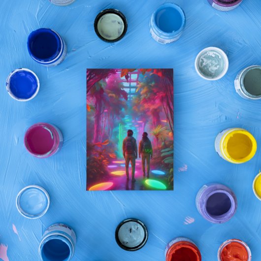 Out of this world – バーチャルリアリティネオンジャングル ポストカード