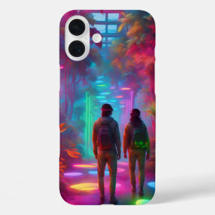 Out of this world – バーチャルリアリティネオンジャングル iPhone 16 plusケース
