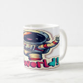 Out of This World – 宇宙やる気を起こさせる引用文 コーヒーマグカップ (正面右)