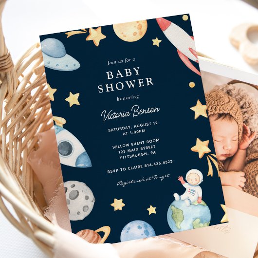 Out of this World Baby Showerへの招待 招待状