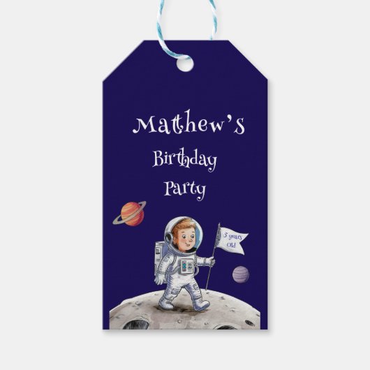 Out-Of-This-World Birthday Party -テーマありがとう ギフトタグ (正面)