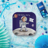 Out-Of-This-World Birthday Party – 宇宙飛行士テーマ ペーパープレート (パーティー)