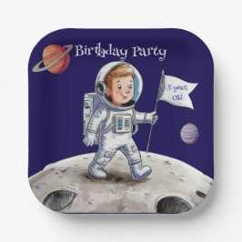 Out-Of-This-World Birthday Party – 宇宙飛行士テーマ ペーパープレート