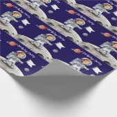Out-Of-This-World Birthday Party – 宇宙飛行士テーマ ラッピングペーパー (角)
