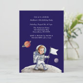 Out-Of-This-World Birthday Party – 宇宙飛行士テーマ 招待状 (スタンド正面)