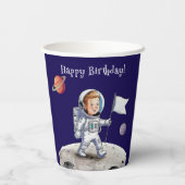 Out-Of-This-World Birthday Party – 宇宙飛行士テーマ 紙コップ (裏面)