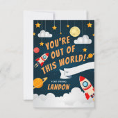 Out of This World Classroom Valentine's Dayカード 招待状 (正面)