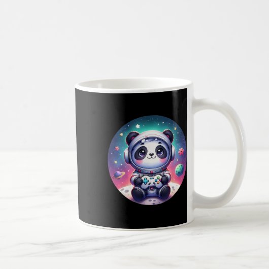Out Of This World Gamer Panda Bear Astronaut Gamin コーヒーマグカップ (右)