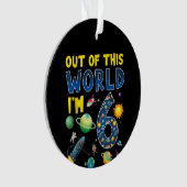 Out Of This World I'm 6宇宙ロケット誕生日部 オーナメント (正面)