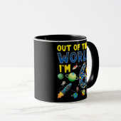 Out Of This World I'm 6宇宙ロケット誕生日部 マグカップ (正面右)