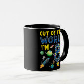Out Of This World I'm 8宇宙ロケット誕生日部 マグカップ (正面右)
