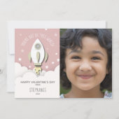 Out of This World Pink Rocket Valentine Photo (正面)