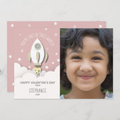 Out of This World Pink Rocket Valentine Photo (正面/裏面)