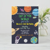 Out of this World, space birthday Invitation 招待状 (スタンド正面)
