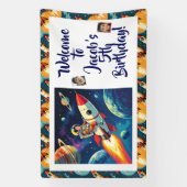 Out of this World Space Themed Boy's Birthday 横断幕 (縦)