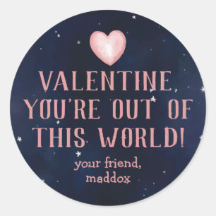 Out of This World Valentineステッカー ラウンドシール