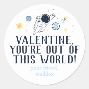 Out of This World Valentineステッカー ラウンドシール