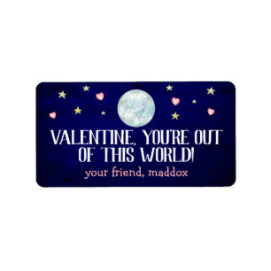 Out of This World Valentineステッカー ラベル