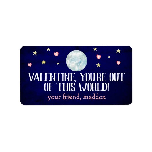 Out of This World Valentineステッカー ラベル (正面)