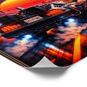 Out of Time – Retro Futuristic Sci-Fi Wall Art ポスター (角)