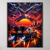 Out of Time – Retro Futuristic Sci-Fi Wall Art ポスター (正面)