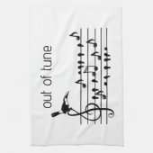Out of Tune，トゥーカンの歌の鳥に参加 キッチンタオル (縦)