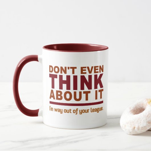 Out Of Your League mug -スタイルとカラーを選択 マグカップ (ドーナツ)